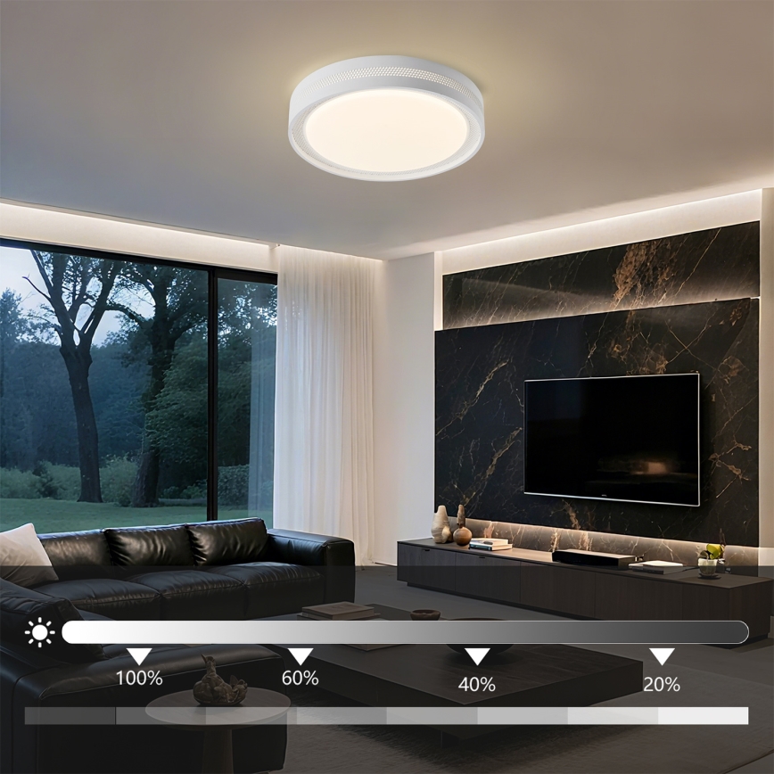 BRILAGI - Dimmbare LED-Deckenleuchte KREON LED/54W/230V 3000-6000K weiß Ø 38 cm + Fernbedienung