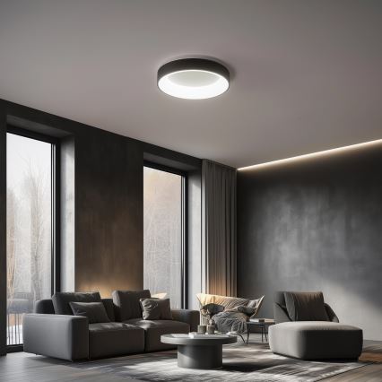 Brilagi - FALCON LED dimmbare Deckenleuchte LED/40W/230V 3000-6500K Ø 45 cm schwarz + Fernbedienung