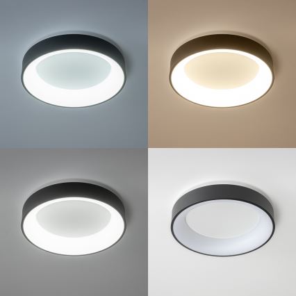 Brilagi - FALCON LED dimmbare Deckenleuchte LED/40W/230V 3000-6500K Ø 45 cm schwarz + Fernbedienung