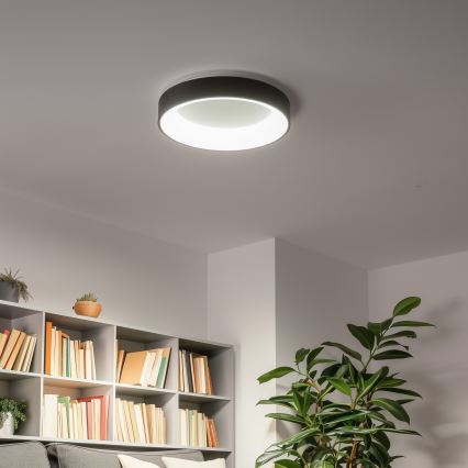 Brilagi - FALCON LED dimmbare Deckenleuchte LED/40W/230V 3000-6500K Ø 45 cm schwarz + Fernbedienung