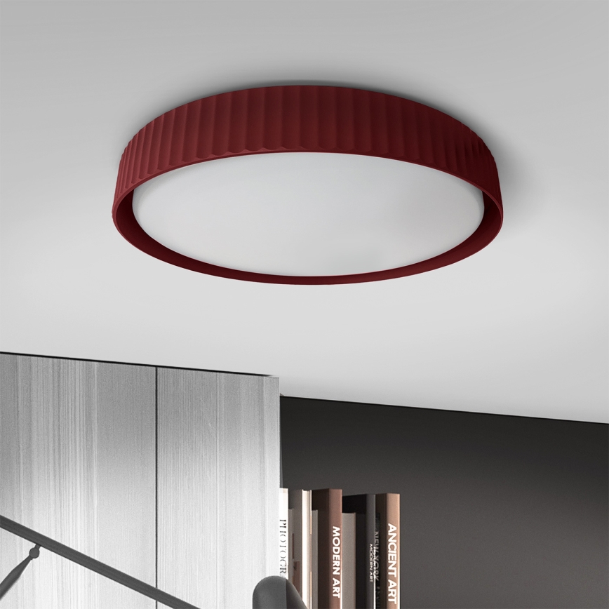 Brilagi - Dimmbare LED-Deckenleuchte LUCIA LED/48W/230V 3000-6500K Ø 41 cm rot + Fernbedienung