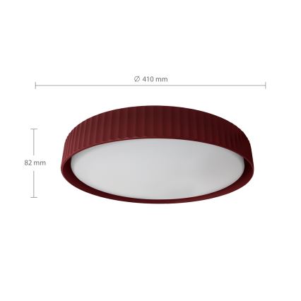 Brilagi - Dimmbare LED-Deckenleuchte LUCIA LED/48W/230V 3000-6500K Ø 41 cm rot + Fernbedienung