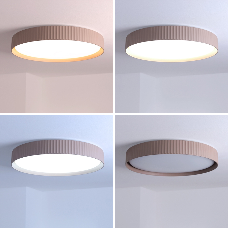Brilagi - LED-dimmbare Deckenleuchte LUCIA LED/60W/230V 3000-6500K Ø 59 cm braun + Fernbedienung