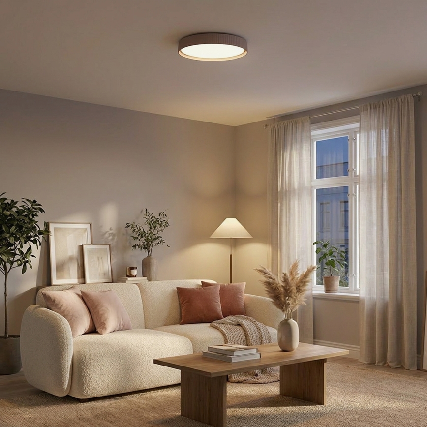 Brilagi - LED-dimmbare Deckenleuchte LUCIA LED/60W/230V 3000-6500K Ø 59 cm braun + Fernbedienung
