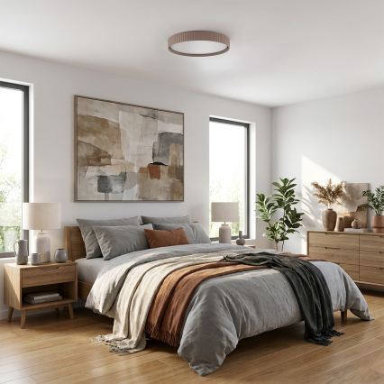 Brilagi - LED-dimmbare Deckenleuchte LUCIA LED/60W/230V 3000-6500K Ø 59 cm braun + Fernbedienung