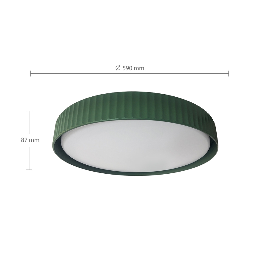 Brilagi - dimmbare LED-Deckenleuchte LUCIA LED/60W/230V 3000–6500K Ø 59 cm grün + Fernbedienung