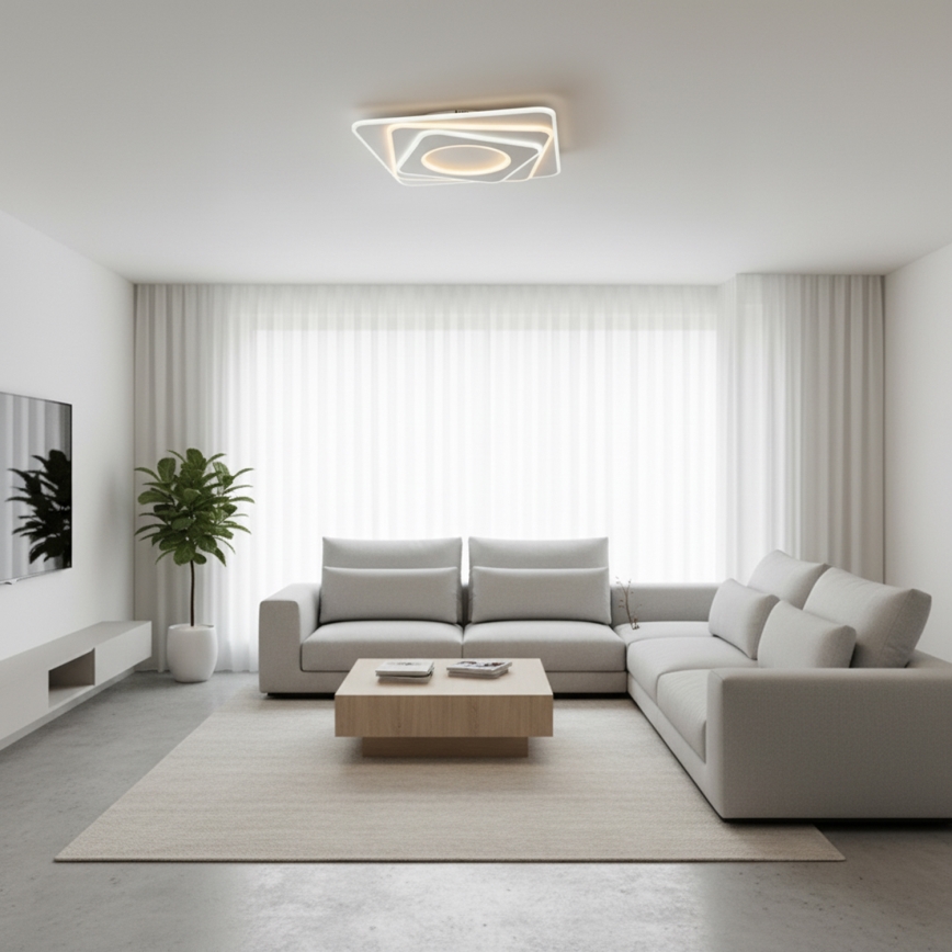 Brilagi - LED-dimmbare Deckenleuchte MODERN LED/100W/230V 3000-6000K 48x48 cm + Fernbedienung