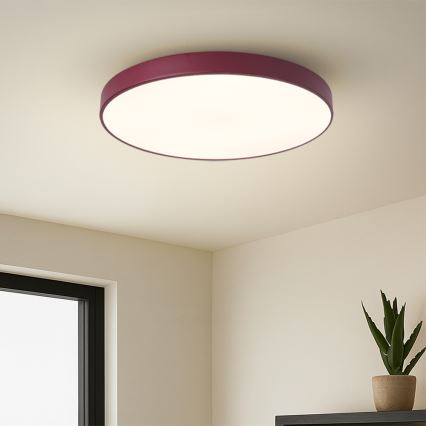 Brilagi - dimmbare Deckenleuchte POOL LED/60W/230V 3000-6000K Ø 50 cm burgunderrot + Fernbedienung