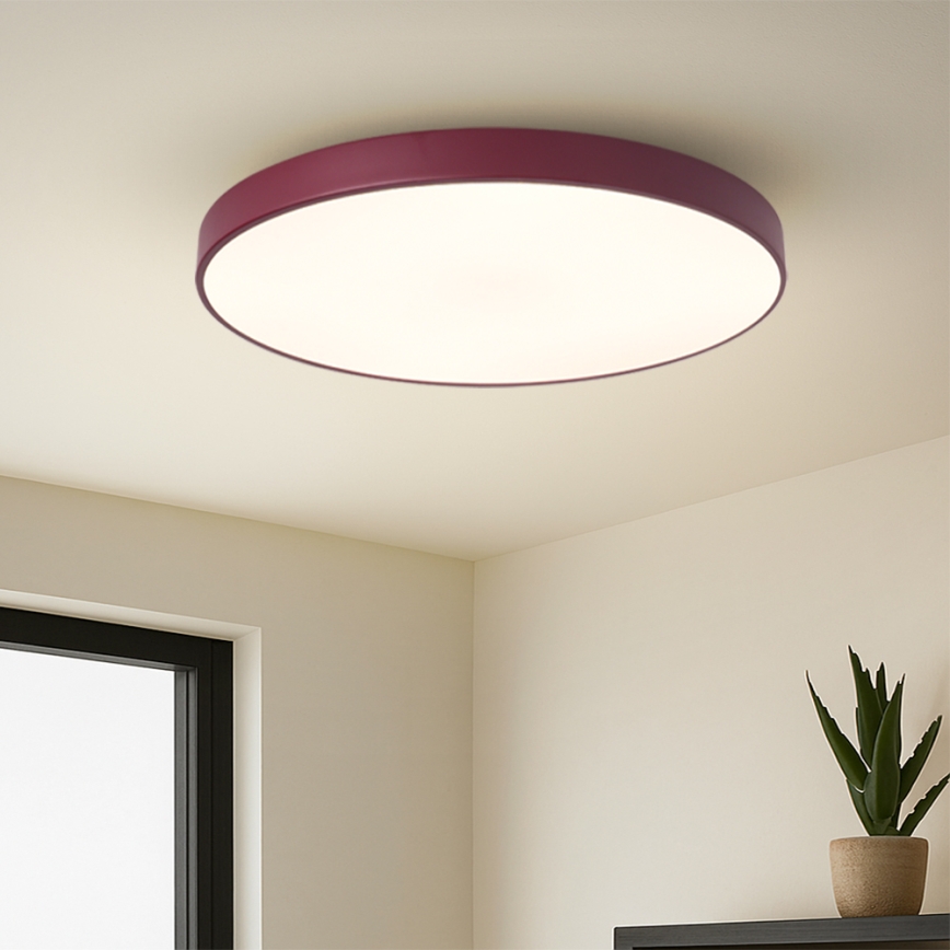 Brilagi - LED-dimmbare Deckenleuchte POOL LED/60W/230V 3000-6000K Ø 60 cm burgunderrot + Fernbedienung