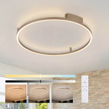 Brilagi - LED-dimmbare Deckenleuchte PORTOFINO LED/60W/230V 3000-6000K Ø 80 cm beige + Fernbedienung