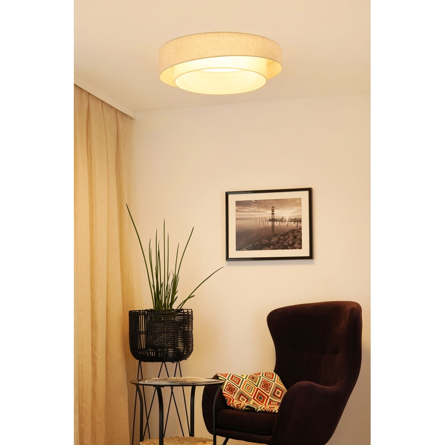 Brilagi - Dimmbare LED-Deckenleuchte SHINE LED/24W/230V Ø 60 cm 3000/4000/6500 K cremefarben + Fernbedienung