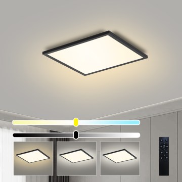 Brilagi - LED-dimmbare Deckenleuchte SLIMFRAME LED/25W/230V 30x30 cm 3000-6000K schwarz + Fernbedienung