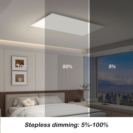 Brilagi - SLIMFRAME dimmbare LED-Deckenleuchte 80W/230V 120x60 cm 3000–6000 K weiß + Fernbedienung