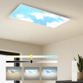 Brilagi - LED-dimmbare Deckenleuchte SLIMFRAME SKY LED/80W/230V 120x60 cm 3000-6000K silber/blau + Fernbedienung