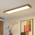 Brilagi - LED-dimmbare Deckenleuchte SLIMFRAME WOOD LED/58W/230V 124x34 cm 3000-6000K braun + Fernbedienung
