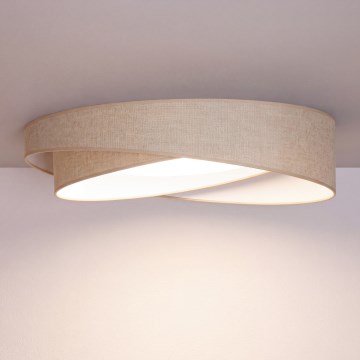 BRILAGI - LED dimmbare Deckenleuchte VELVET TWIST LED/36W/230V 3000-6000K Ø 65 cm Wi-Fi Tuya Beacon beige + Fernbedienung