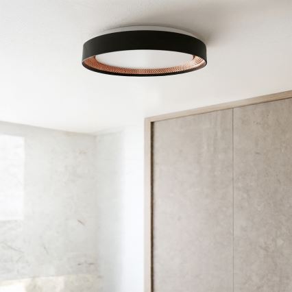 Brilagi - dimmbare LED-Deckenleuchte WALDO LED/48W/230V 3000-6500K Ø 40 cm schwarz/gold + Fernbedienung