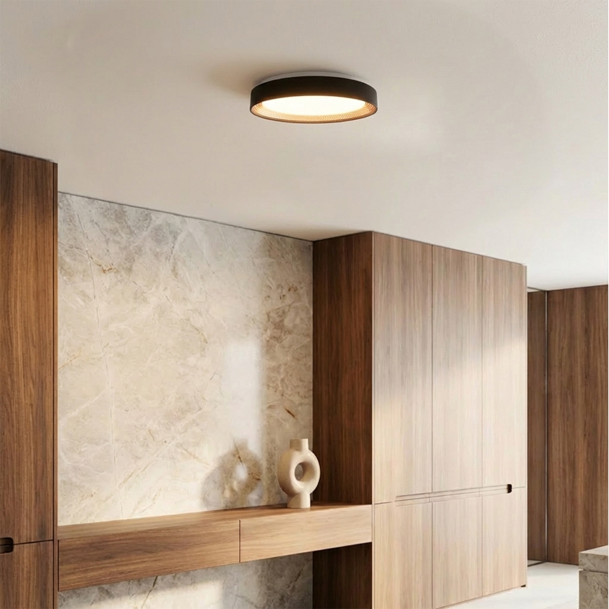 Brilagi - dimmbare LED-Deckenleuchte WALDO LED/48W/230V 3000-6500K Ø 40 cm schwarz/gold + Fernbedienung