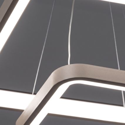 BRILAGI - Dimmbare LED-Pendelleuchte an Kabel FALCON SLIM LED/78W/230V 3000-6500K 50x50 cm beige + Fernbedienung