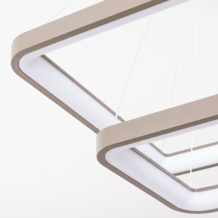 BRILAGI - Dimmbare LED-Pendelleuchte an Kabel FALCON SLIM LED/78W/230V 3000-6500K 50x50 cm beige + Fernbedienung