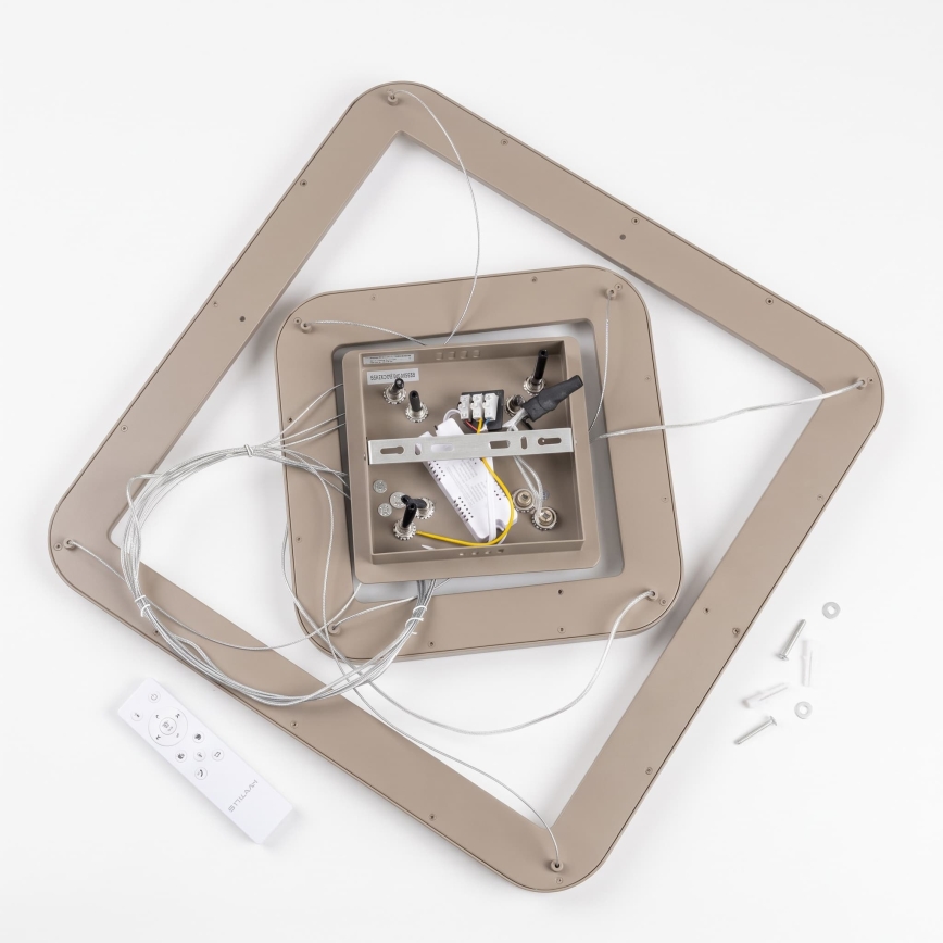 BRILAGI - Dimmbare LED-Pendelleuchte an Kabel FALCON SLIM LED/78W/230V 3000-6500K 50x50 cm beige + Fernbedienung
