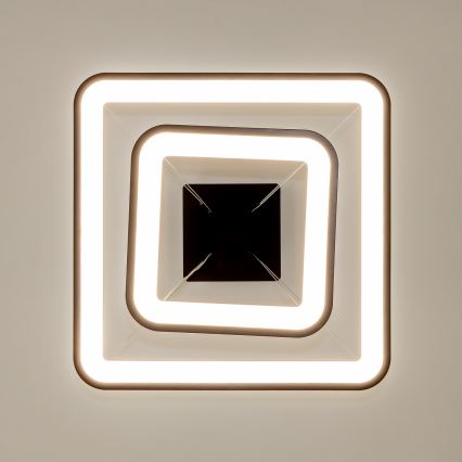 Brilagi - LED-dimmbare Hängeleuchte mit Seilaufhängung FALCON SLIM LED/78W/230V 3000-6500K 50x50 cm schwarz + Fernbedienung