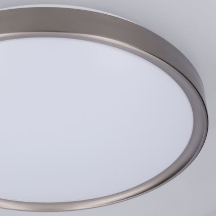 Brilagi - Dimmbare LED-Deckenleuchte FANCIA, 48 W, 230 V, 3000–6500 K, Ø 39 cm, silber, mit Fernbedienung