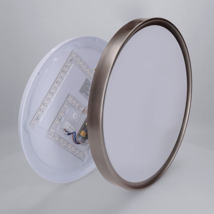 Brilagi - Dimmbare LED-Deckenleuchte FANCIA, 48 W, 230 V, 3000–6500 K, Ø 39 cm, silber, mit Fernbedienung