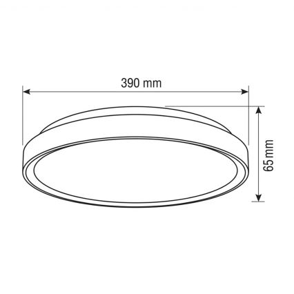 Brilagi - Dimmbare LED-Deckenleuchte FANCIA, 48 W, 230 V, 3000–6500 K, Ø 39 cm, silber, mit Fernbedienung
