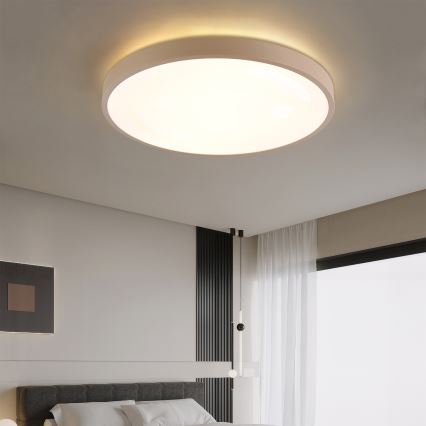 Brilagi - Dimmbare LED-Deckenleuchte GLASS POOL DOUBLE LED/80W/230V 3000–6000K 60 cm beige + Fernbedienung
