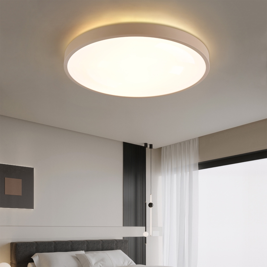 Brilagi - Dimmbare LED-Deckenleuchte GLASS POOL DOUBLE LED/80W/230V 3000–6000K 60 cm beige + Fernbedienung