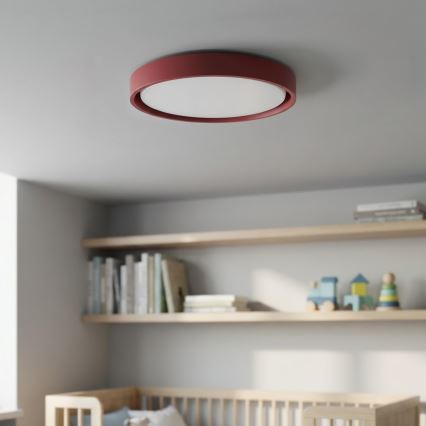 Brilagi - dimmbare LED-Deckenleuchte MATTEO LED/48W/230V 3000-6500K Ø 41 cm rot + Fernbedienung