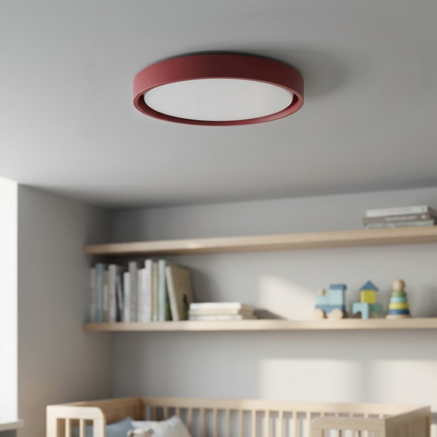 Brilagi - dimmbare LED-Deckenleuchte MATTEO LED/48W/230V 3000-6500K Ø 41 cm rot + Fernbedienung