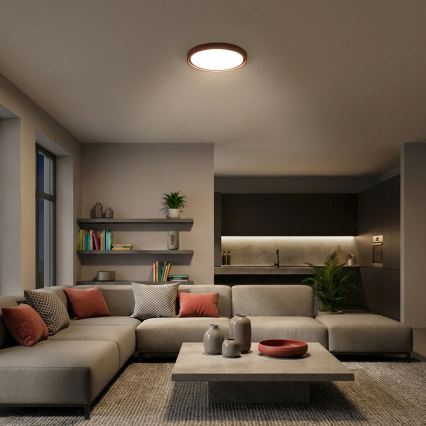 Brilagi - dimmbare LED-Deckenleuchte MATTEO LED/48W/230V 3000-6500K Ø 41 cm rot + Fernbedienung