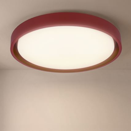 Brilagi - dimmbare LED-Deckenleuchte MATTEO LED/48W/230V 3000-6500K Ø 41 cm rot + Fernbedienung