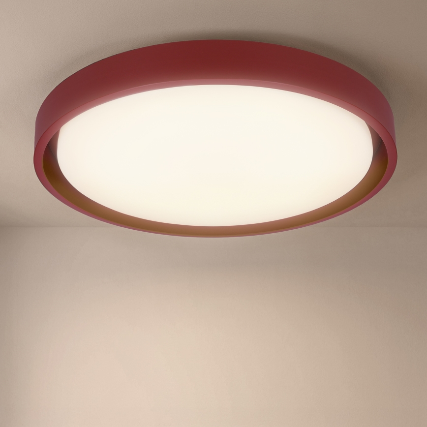 Brilagi - dimmbare LED-Deckenleuchte MATTEO LED/48W/230V 3000-6500K Ø 41 cm rot + Fernbedienung