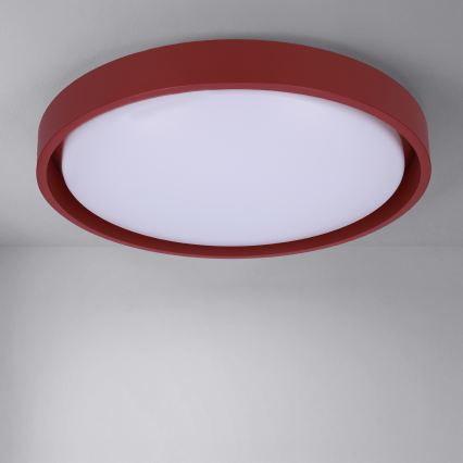 Brilagi - dimmbare LED-Deckenleuchte MATTEO LED/48W/230V 3000-6500K Ø 41 cm rot + Fernbedienung