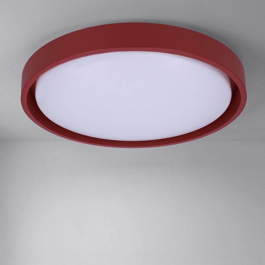Brilagi - dimmbare LED-Deckenleuchte MATTEO LED/48W/230V 3000-6500K Ø 41 cm rot + Fernbedienung