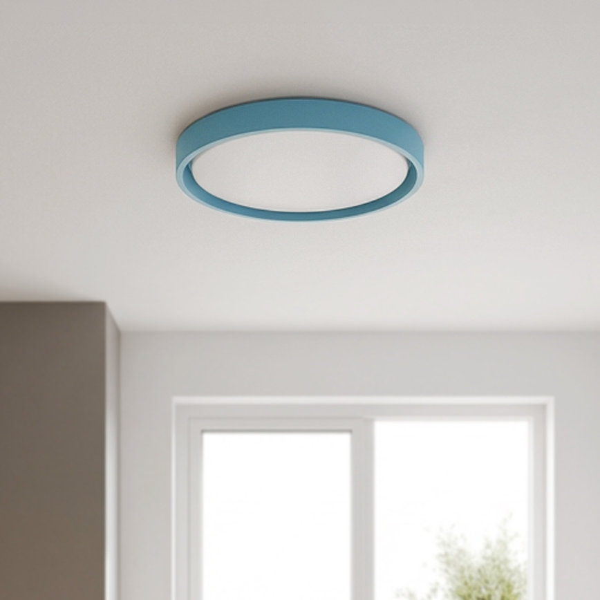Brilagi - dimmbare LED-Deckenleuchte MATTEO LED/48W/230V 3000-6500K Ø 41 cm türkis + Fernbedienung