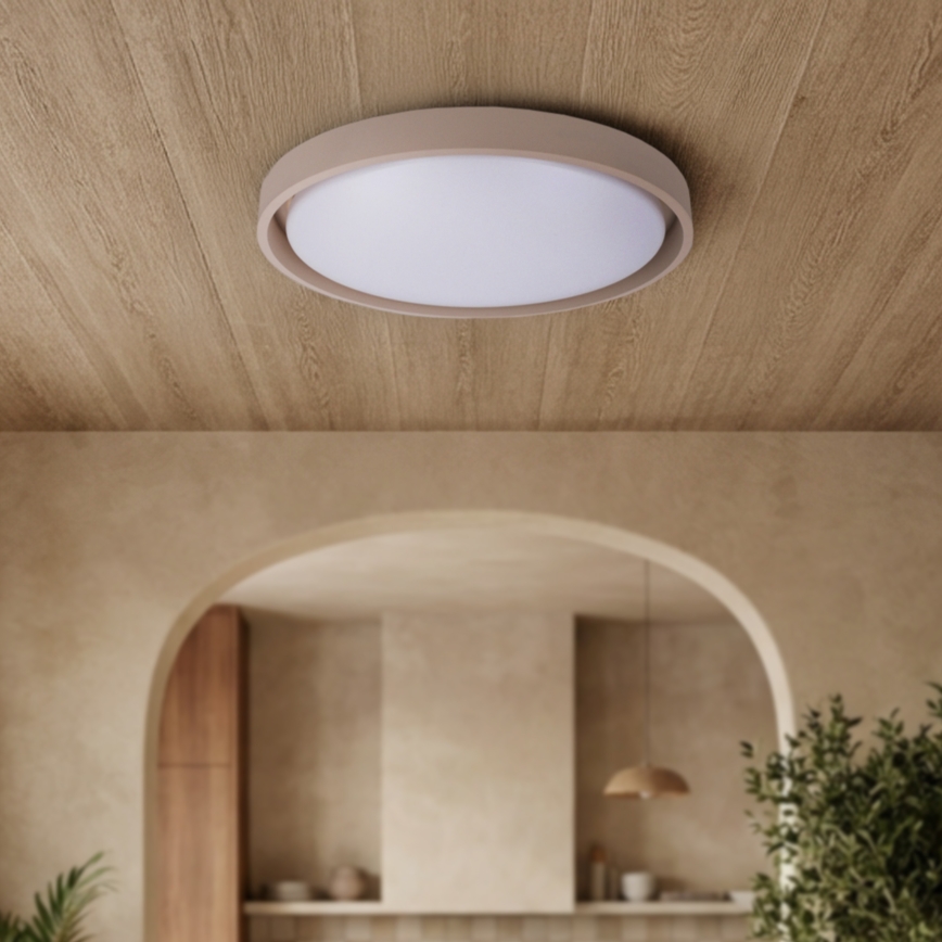 Brilagi - dimmbare LED-Deckenleuchte MATTEO LED/60W/230V 3000-6500K Ø 51,5 cm Taupe + Fernbedienung