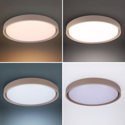 Brilagi - dimmbare LED-Deckenleuchte MATTEO LED/60W/230V 3000-6500K Ø 51,5 cm Taupe + Fernbedienung