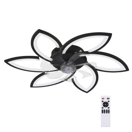 Brilagi - LED dimmbare Deckenleuchte mit Ventilator LED/50W/230V 3000-6500K Schwarz + Fernbedienung