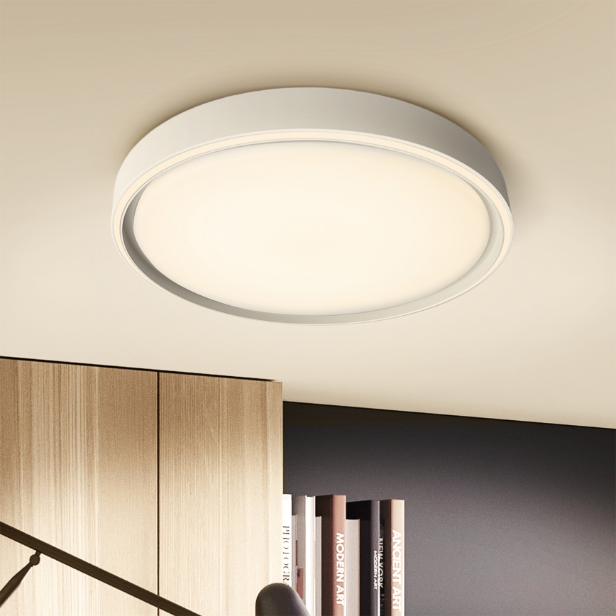 Brilagi - LED dimmbare Deckenleuchte NANCI LED/60W/230V 3000-6500K Ø 49 cm silber + Fernbedienung
