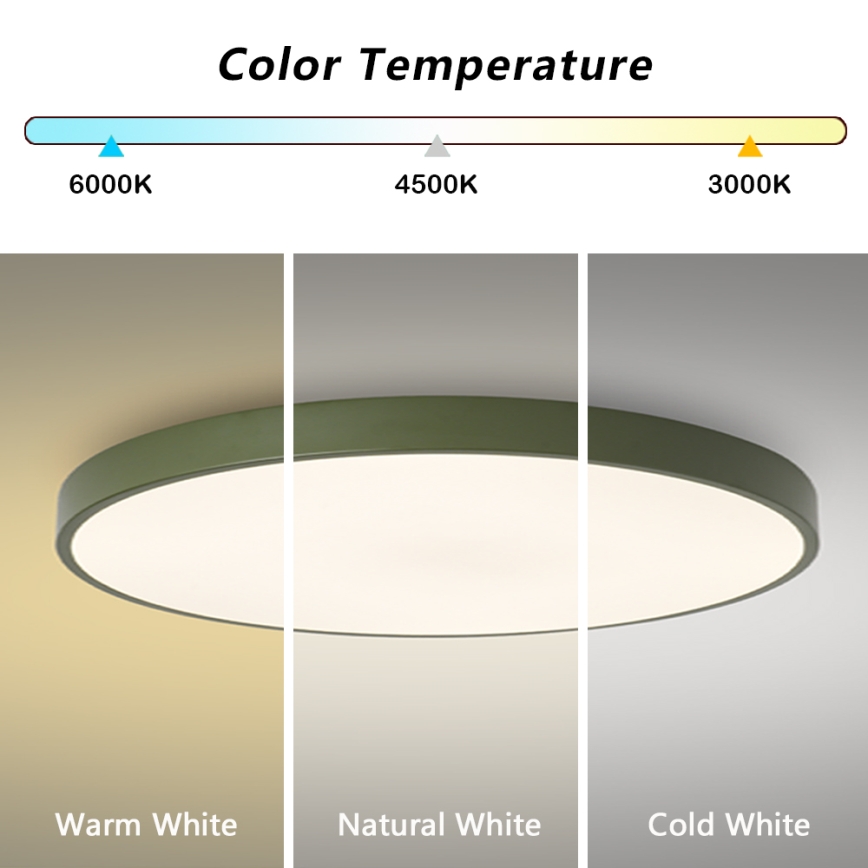 Brilagi - Dimmbare LED-Leuchte POOL SMART LED, 100 W, 230 V, Ø 80 cm, 3000–6000 K, Tuya-Wi‑Fi + Fernbedienung, grün