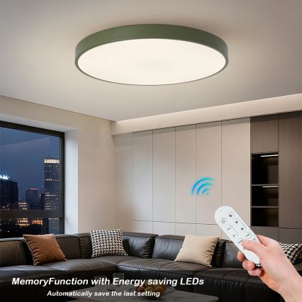 Brilagi - Dimmbare LED-Leuchte POOL SMART LED, 100 W, 230 V, Ø 80 cm, 3000–6000 K, Tuya-Wi‑Fi + Fernbedienung, grün
