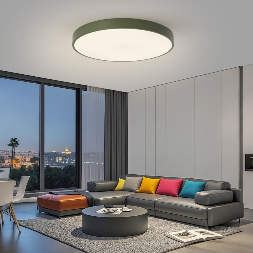 Brilagi - Dimmbare LED-Leuchte POOL SMART LED, 100 W, 230 V, Ø 80 cm, 3000–6000 K, Tuya-Wi‑Fi + Fernbedienung, grün