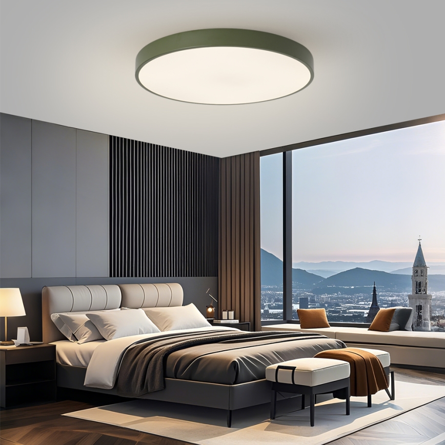 Brilagi - Dimmbare LED-Leuchte POOL SMART LED, 100 W, 230 V, Ø 80 cm, 3000–6000 K, Tuya-Wi‑Fi + Fernbedienung, grün