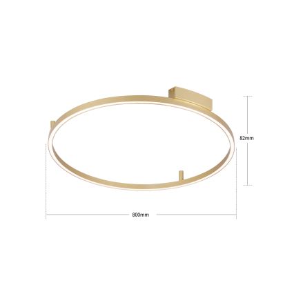 Brilagi - dimmbare LED-Deckenleuchte PORTOFINO LED/60W/230V 3000-6000K Ø 80 cm gold + Fernbedienung
