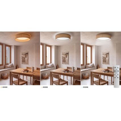 Brilagi - dimmbare LED-Deckenleuchte VELVET SMART VARI LED/36W/230V 3000-6500K Ø 55 cm beige + Fernbedienung
