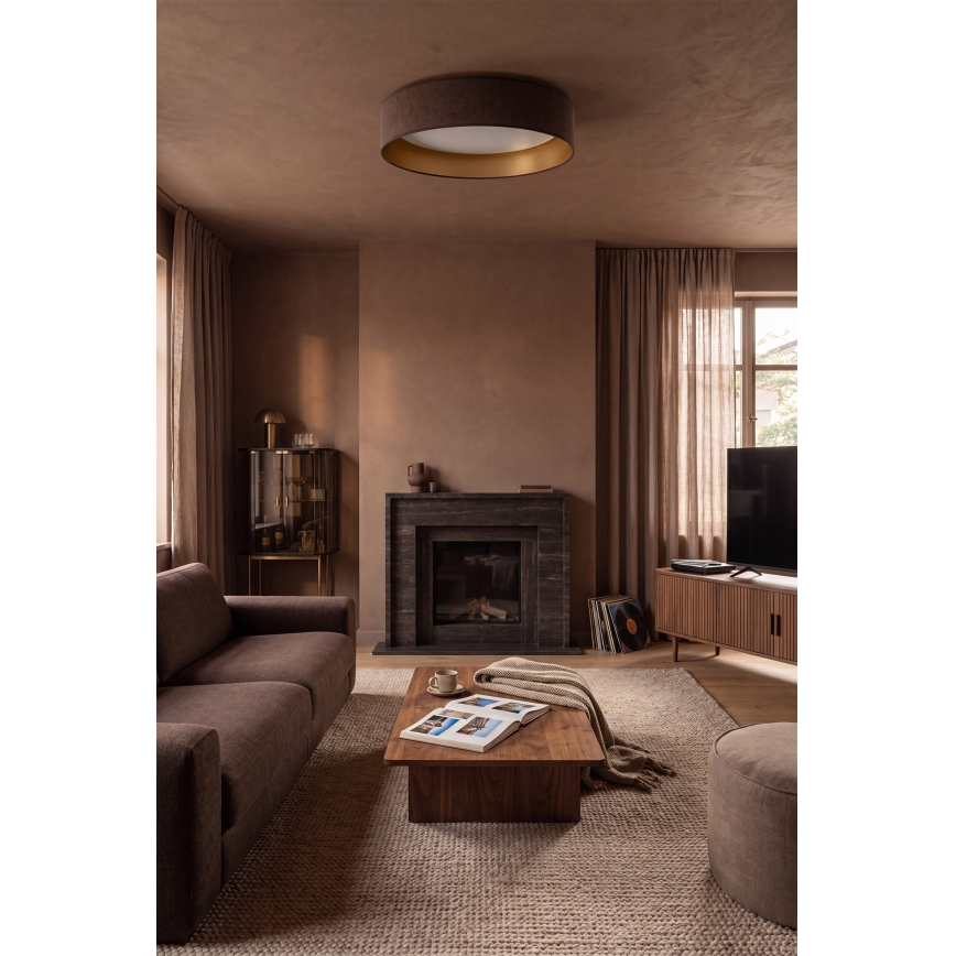 Brilagi - dimmbare LED-Deckenleuchte VELVET SMART VARI LED/36W/230V 3000-6500K Ø 55 cm braun/gold + Fernbedienung